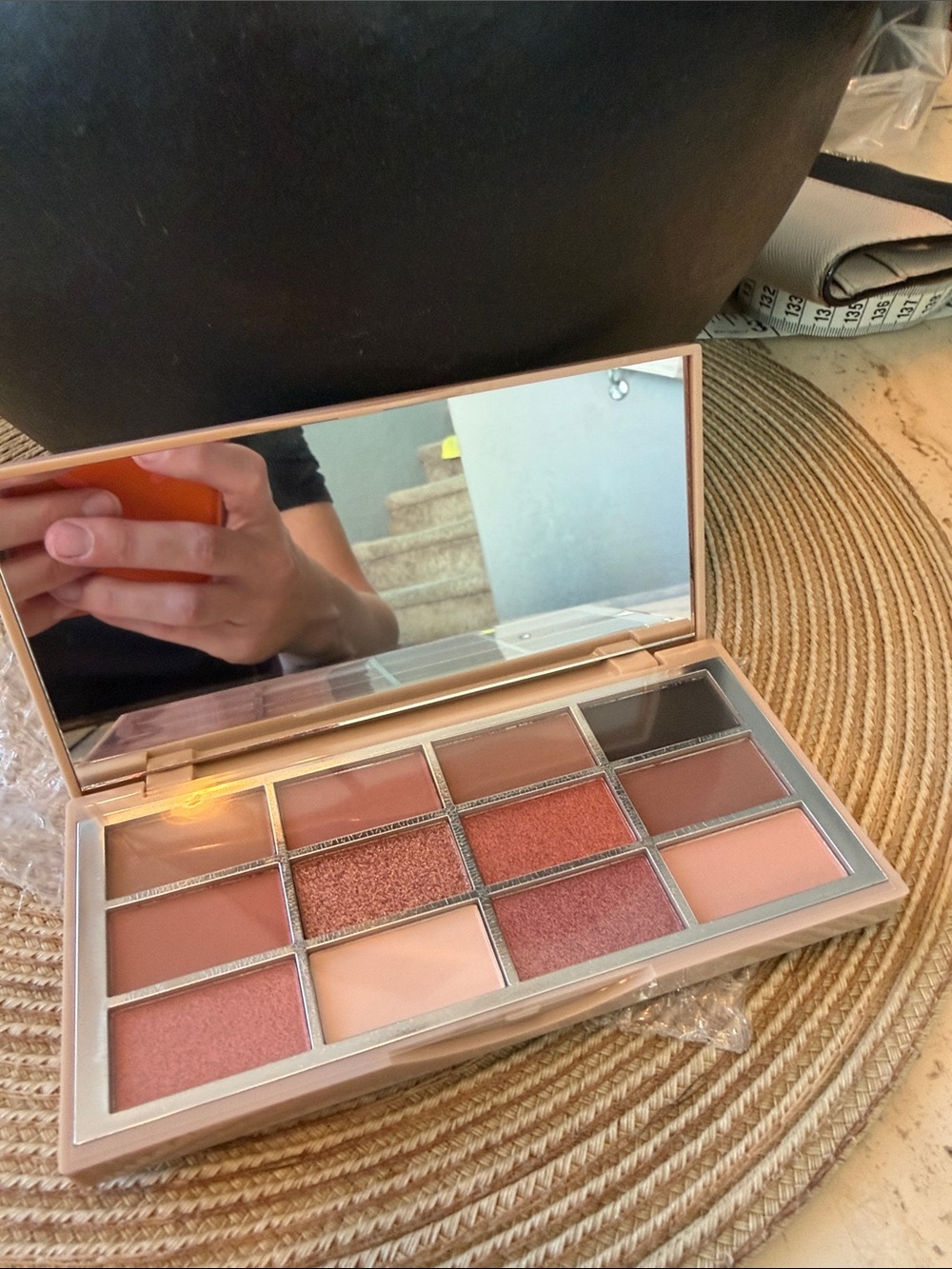 Illuminati Neutral Rose Eyeshadow Palette 12 Soft Pink & Mauve Shades w/ Mirror